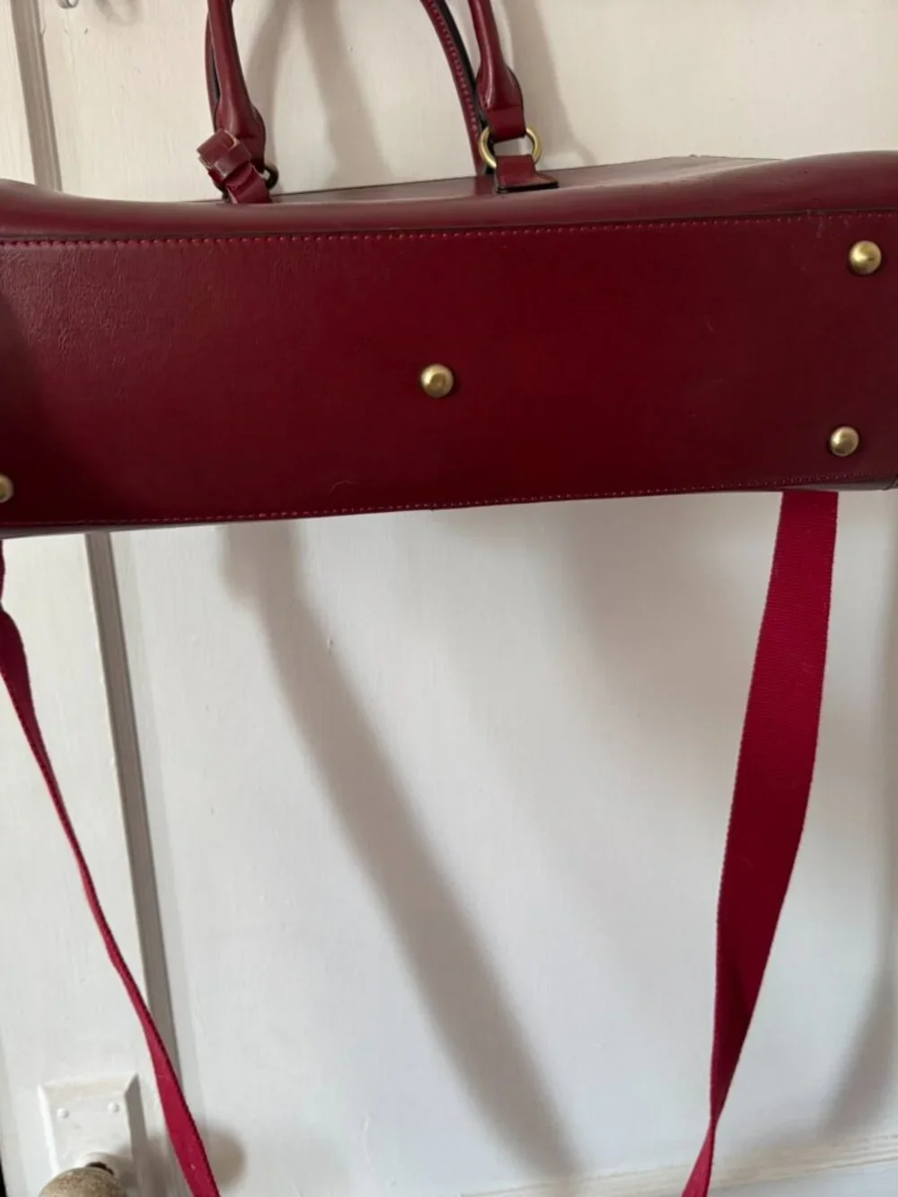Kattee Red Leather Computer Bag. Like New
